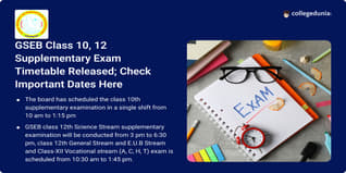 GSEB Class 10, 12 Supplementary Exam Timetable Released; Check Important Dates Here